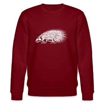 Porc-épic - Sweat bio CHANGER Stanley/Stella Unisexe - bordeaux - Devant - Nik (191cm) & Marisol (170cm)