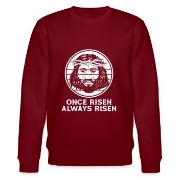 Christ Christentum - Stanley/Stella Unisex Bio-Sweatshirt CHANGER  - Burgunderrot - Vorne - Nik (191cm) & Marisol (170cm)