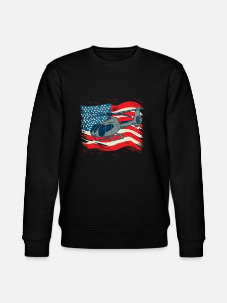 Helicopter Helicopter Helicopter Pilot - Stanley/Stella CHANGER Unisex Organic Sweatshirt - black