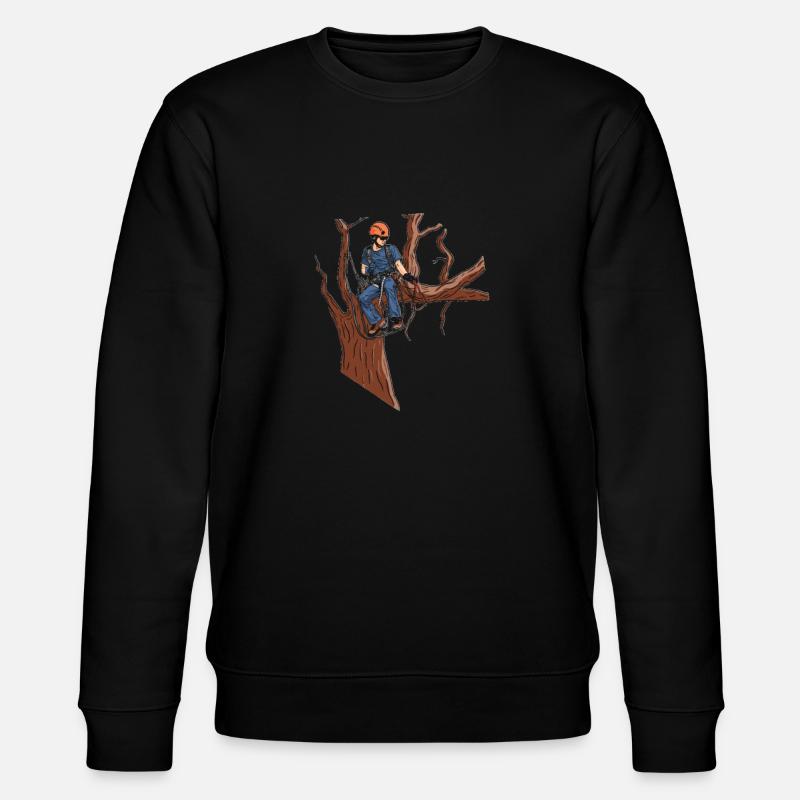 Baumpfleger Baumkletterer Arborist Baumklettern - Stanley/Stella Unisex Bio-Sweatshirt CHANGER  - Schwarz