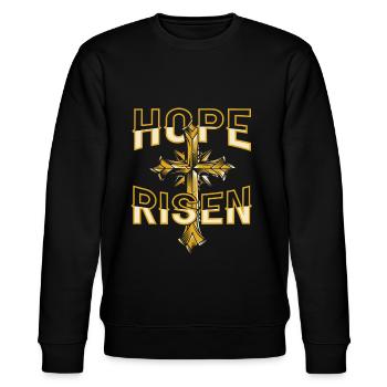Christ Christentum - Stanley/Stella Unisex Bio-Sweatshirt CHANGER  - Schwarz - Vorne - Nik (191cm) & Marisol (170cm)