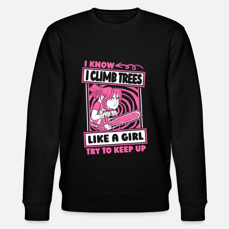 Baumpfleger Baumkletterer Arborist Mädchen - Stanley/Stella Unisex Bio-Sweatshirt CHANGER  - Schwarz