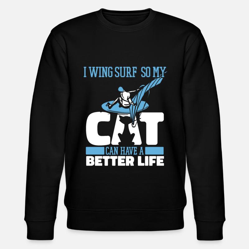 Wing Surf Wing Foil Cat - Sweat bio CHANGER Stanley/Stella Unisexe - noir
