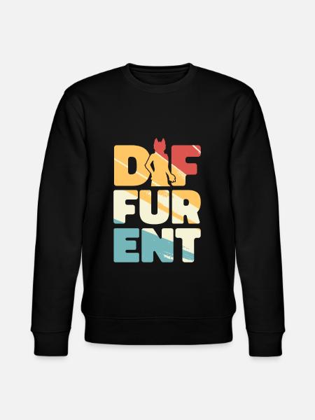 Furry Fandom Fursuits Lustig Diffurent - Stanley/Stella Unisex Bio-Sweatshirt CHANGER - Schwarz