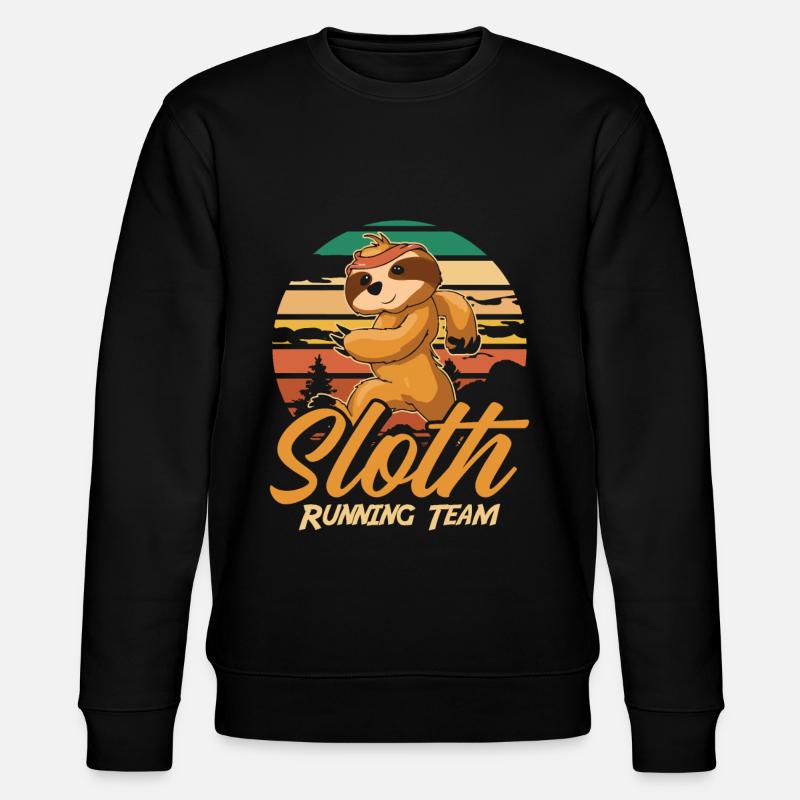 Sloth cute sloth running - Stanley/Stella CHANGER Unisex Organic Sweatshirt - black
