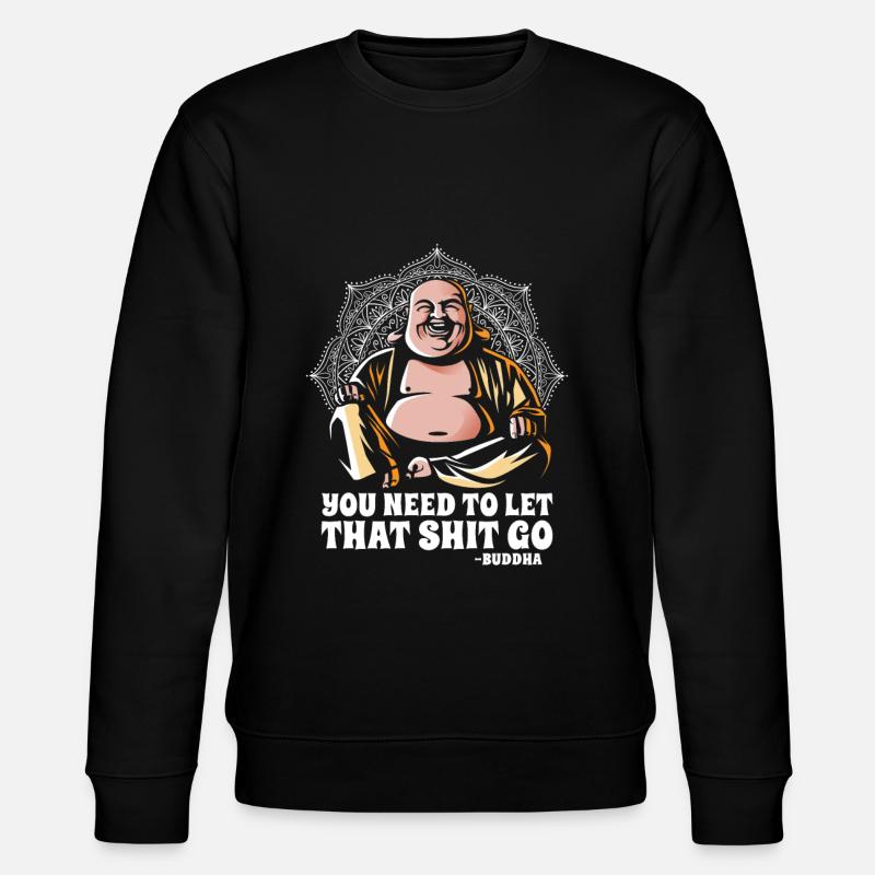 Buddha Buddhist Lustig - Stanley/Stella Unisex Bio-Sweatshirt CHANGER  - Schwarz