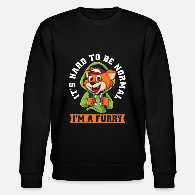 Furry Fandom Fursuits Funny - Stanley/Stella CHANGER Unisex Organic Sweatshirt - black