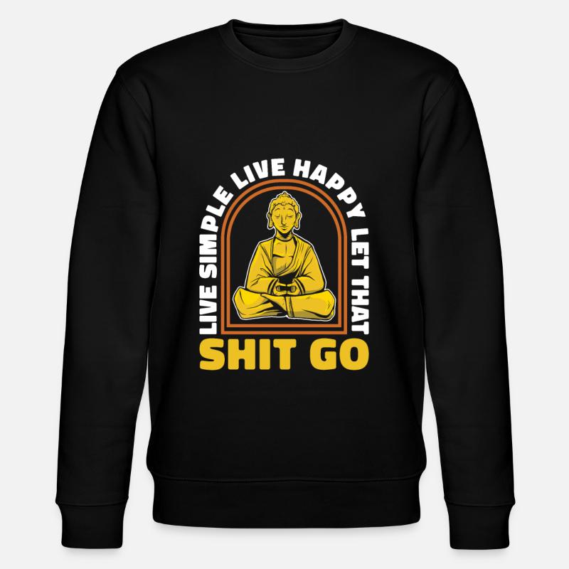 Buddha Buddhist Lustig - Stanley/Stella Unisex Bio-Sweatshirt CHANGER  - Schwarz