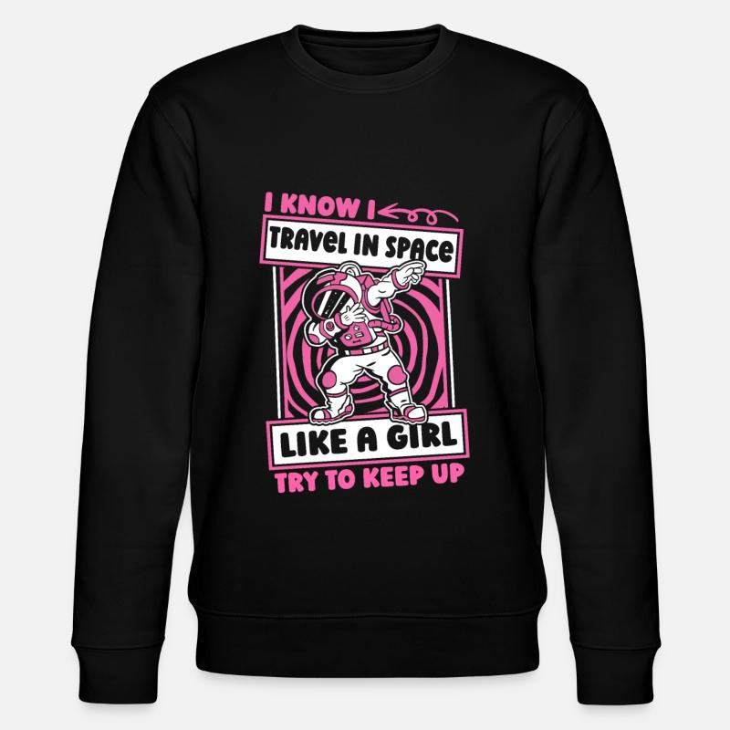 Astronaut Raumfahrer Kosmonaut Mädchen - Stanley/Stella Unisex Bio-Sweatshirt CHANGER - Schwarz