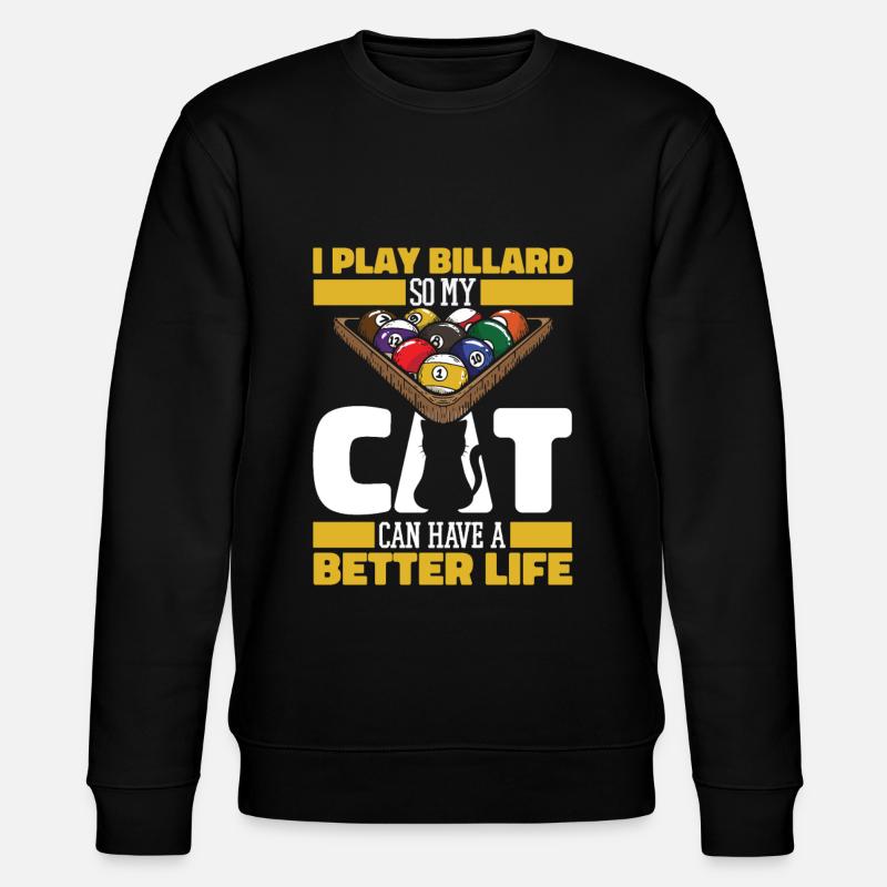Chat de billard - Sweat bio CHANGER Stanley/Stella Unisexe - noir