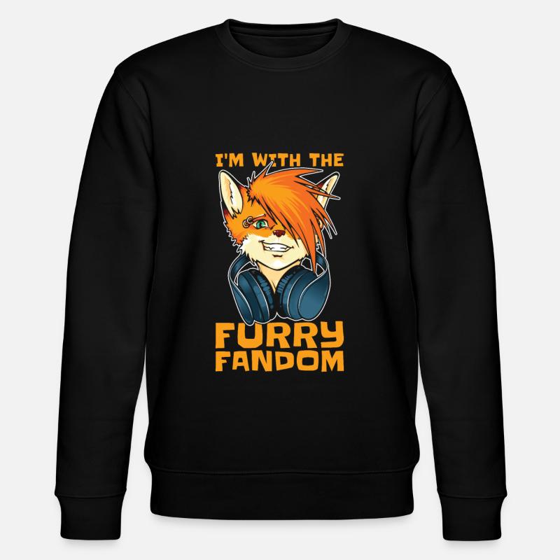 Furry Fandom Fursuits Kopfhörer - Stanley/Stella Unisex Bio-Sweatshirt CHANGER  - Schwarz