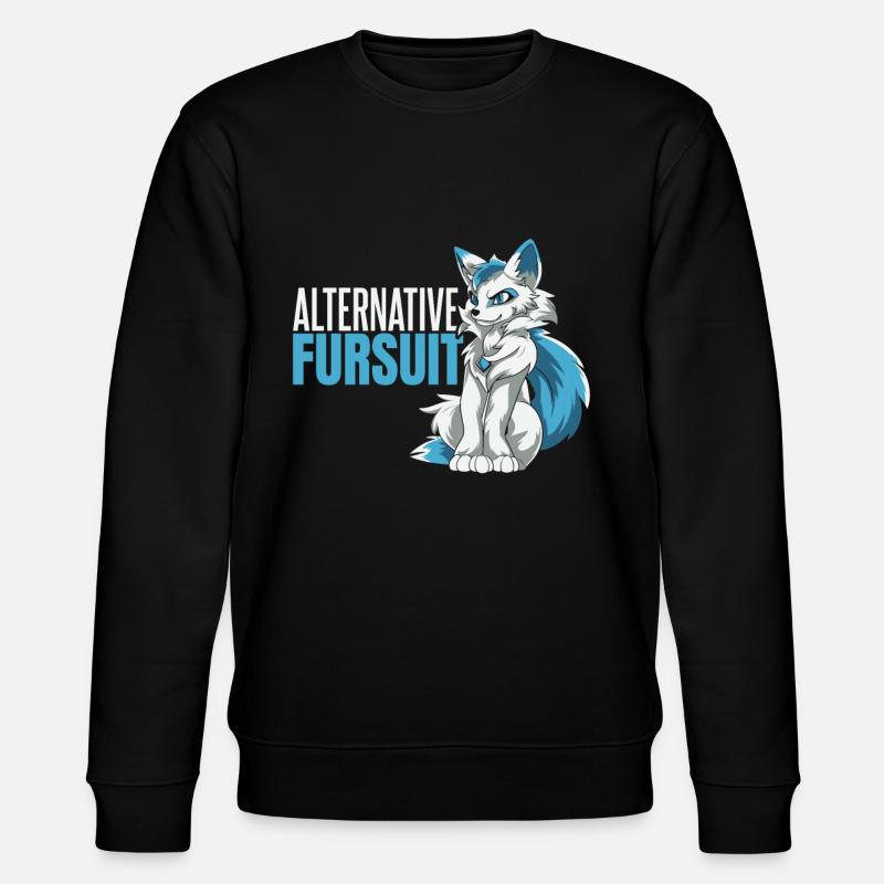 Furry Fandom Fursuits Cool - Stanley/Stella Unisex Bio-Sweatshirt CHANGER  - Schwarz