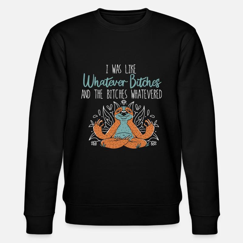 Sloth Humour Sloth Yoga - Sweat bio CHANGER Stanley/Stella Unisexe - noir