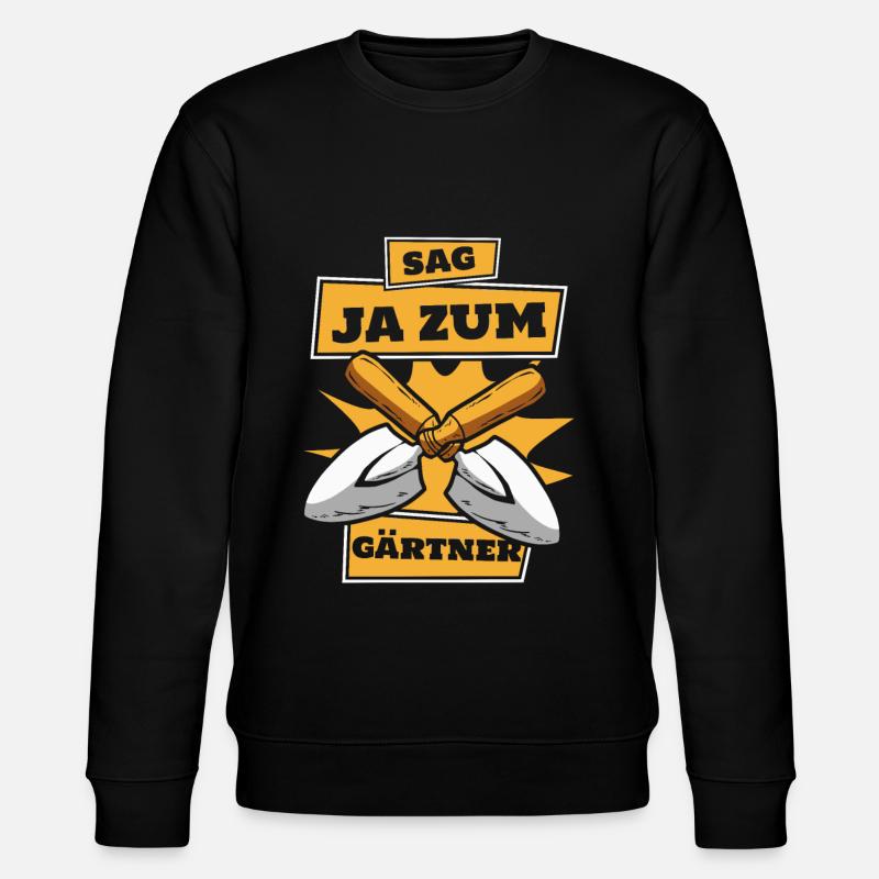 Hobbygärtner Garten Spaten - Stanley/Stella Unisex Bio-Sweatshirt CHANGER - Schwarz