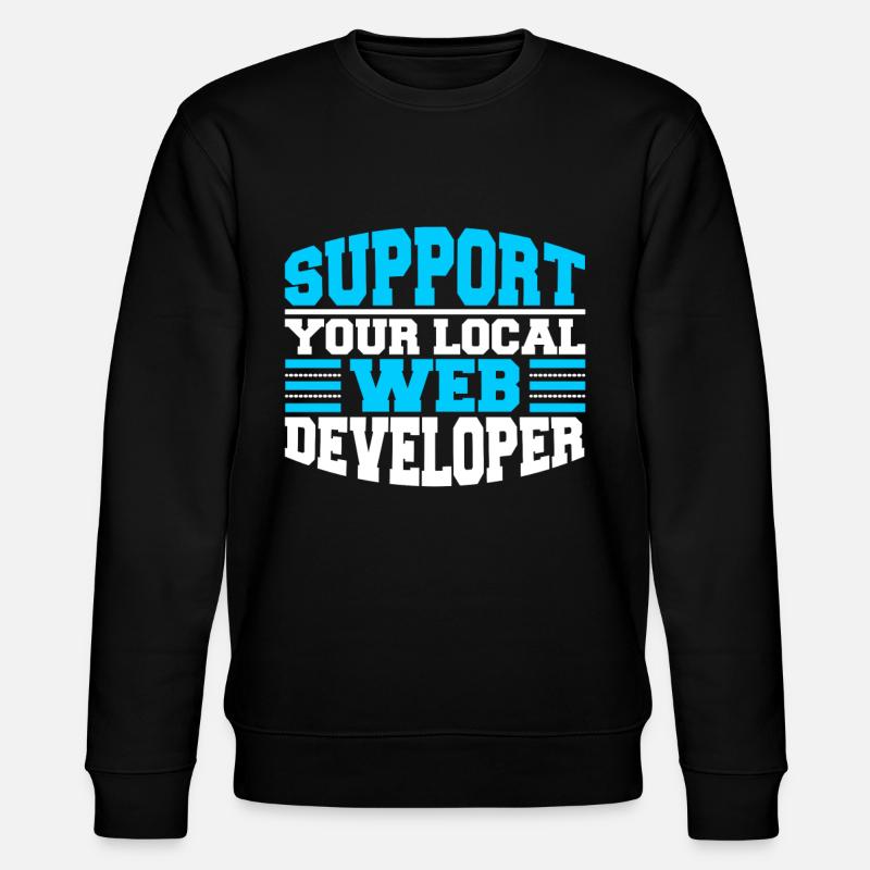 Web Entwickler Webdeveloper Unterstützung - Stanley/Stella Unisex Bio-Sweatshirt CHANGER  - Schwarz