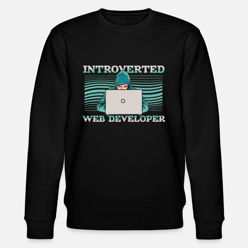 Web Entwickler Webdeveloper Introvertierte - Stanley/Stella Unisex Bio-Sweatshirt CHANGER  - Schwarz