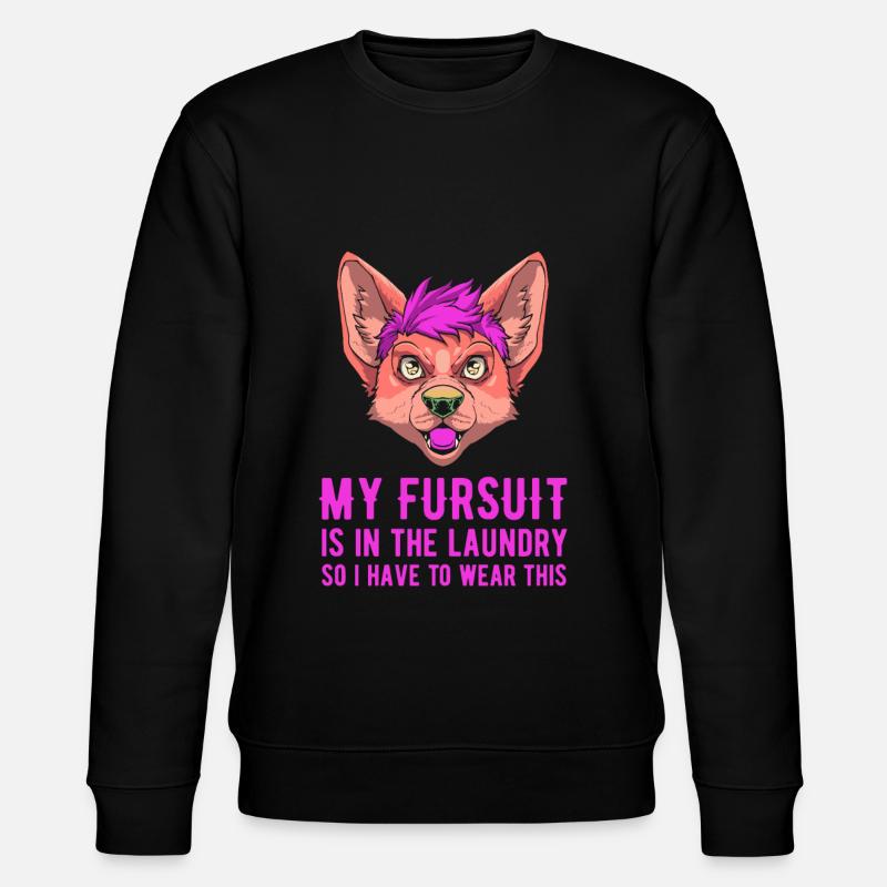 Furry Fandom Fursuits Kostüm - Stanley/Stella Unisex Bio-Sweatshirt CHANGER  - Schwarz