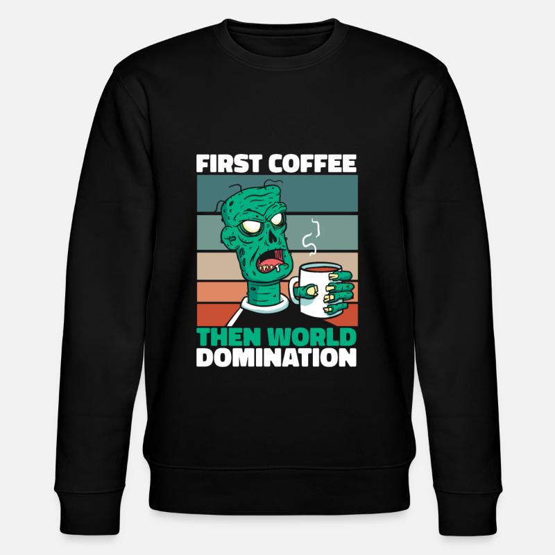 Zombie Halloween Kaffee - Stanley/Stella Unisex Bio-Sweatshirt CHANGER - Schwarz