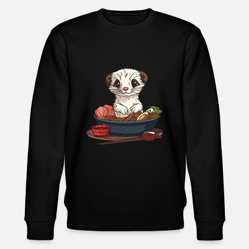 Ferret polecat ramen - Stanley/Stella CHANGER Unisex Organic Sweatshirt - black
