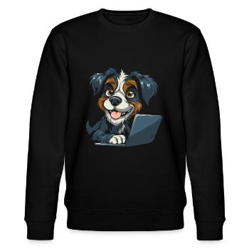 Web Entwickler Webdeveloper Niedlich - Stanley/Stella Unisex Bio-Sweatshirt CHANGER  - Schwarz - Vorne - Nik (191cm) & Marisol (170cm)