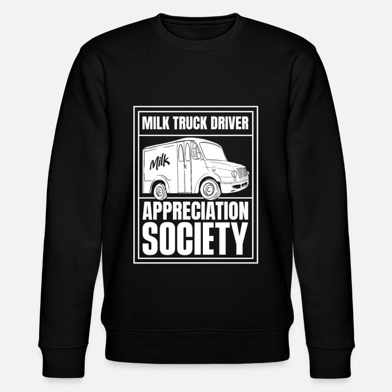 Kuh Milch Milchwagen - Stanley/Stella Unisex Bio-Sweatshirt CHANGER  - Schwarz
