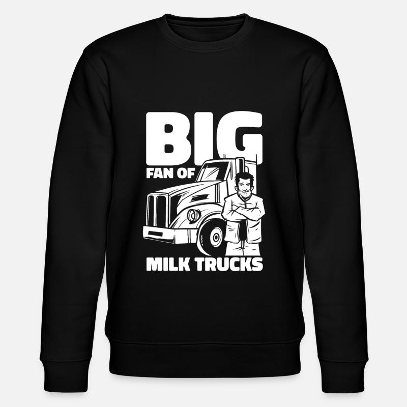 Kuh Milch Milchwagen - Stanley/Stella Unisex Bio-Sweatshirt CHANGER  - Schwarz