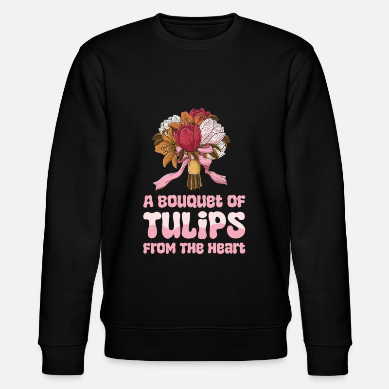 Tulipes mignonnes - Sweat bio CHANGER Stanley/Stella Unisexe - noir