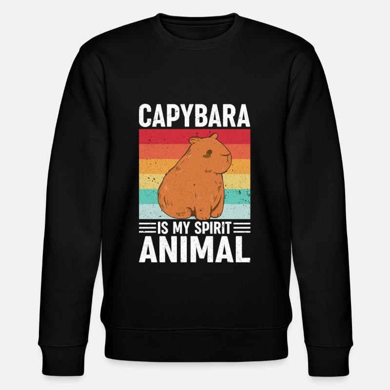 Capybara Nagetier Wasserschwein - Stanley/Stella Unisex Bio-Sweatshirt CHANGER  - Schwarz