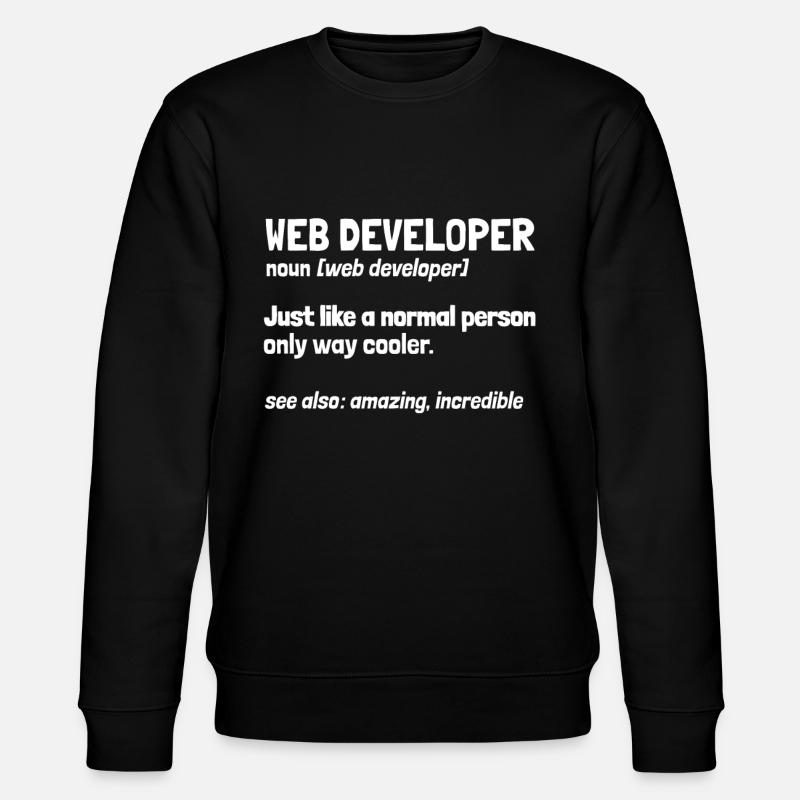 Web Entwickler Webdeveloper - Stanley/Stella Unisex Bio-Sweatshirt CHANGER  - Schwarz