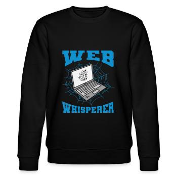 Web Entwickler Webdeveloper Lustig - Stanley/Stella Unisex Bio-Sweatshirt CHANGER  - Schwarz - Vorne - Nik (191cm) & Marisol (170cm)