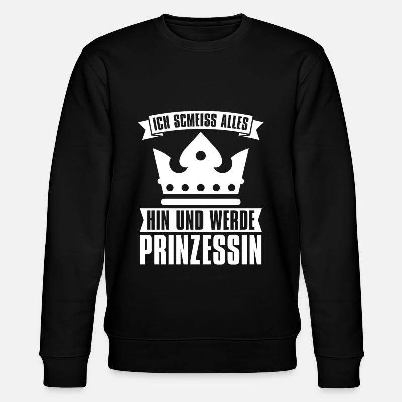Prinzessin Witzig - Stanley/Stella Unisex Bio-Sweatshirt CHANGER  - Schwarz