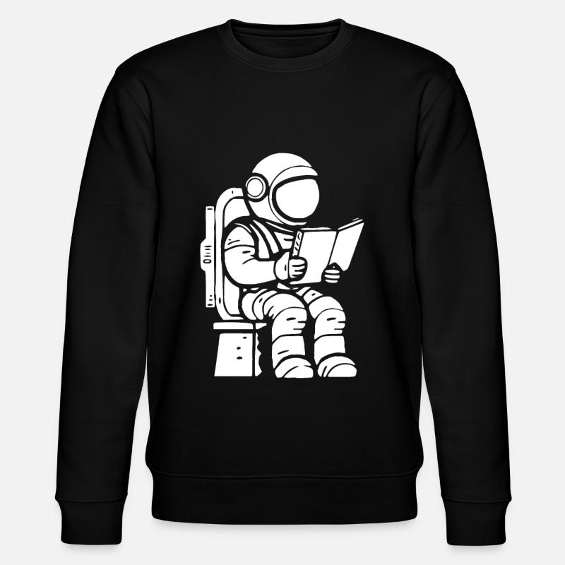 Buch Leseratte Bücherwurm - Stanley/Stella Unisex Bio-Sweatshirt CHANGER  - Schwarz