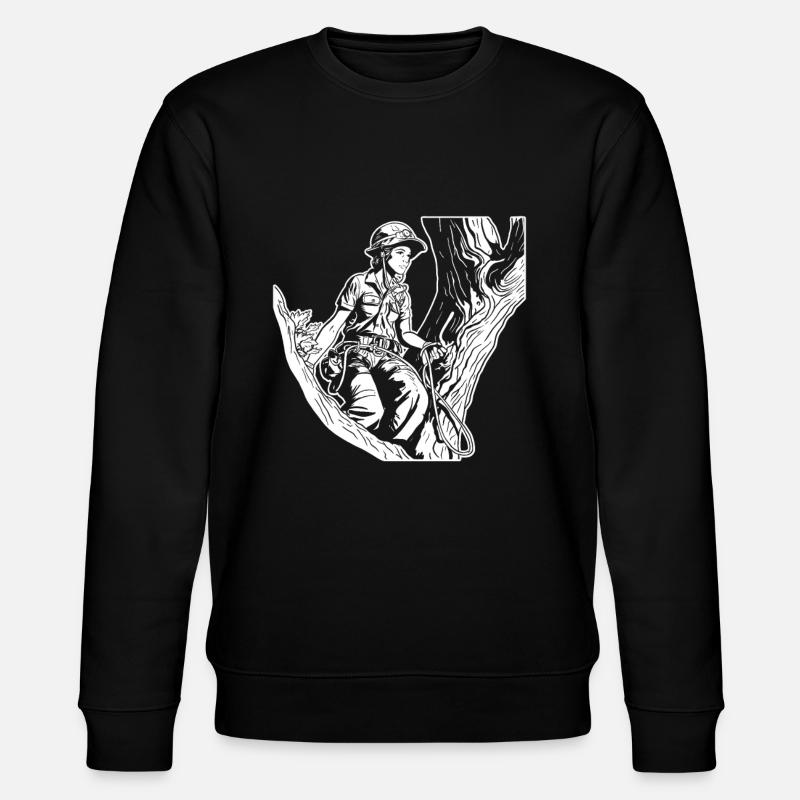 Baumpfleger Baumkletterer Arborist - Stanley/Stella Unisex Bio-Sweatshirt CHANGER  - Schwarz