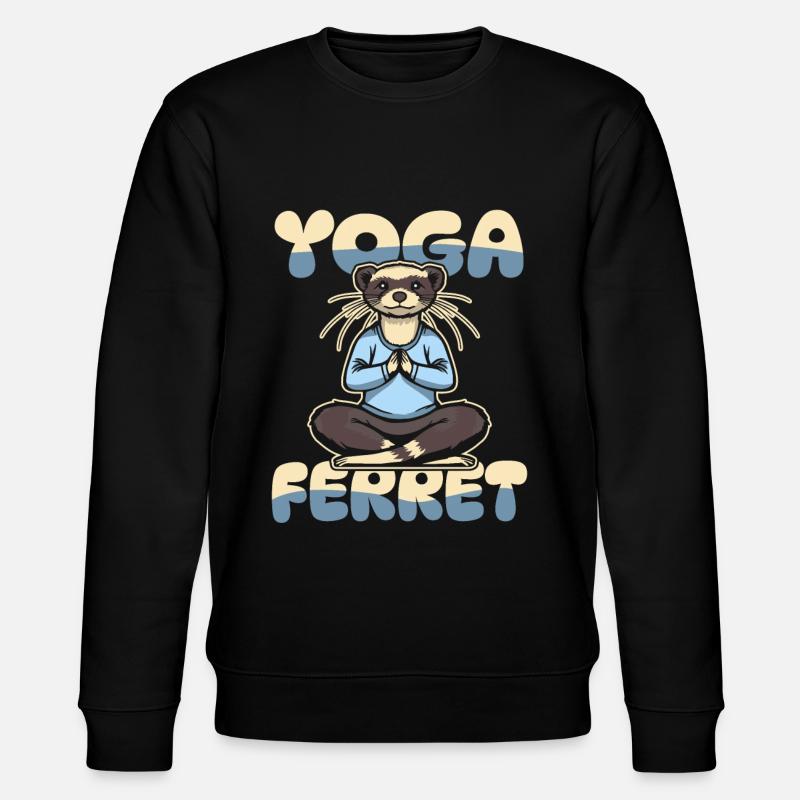Ferret polecat cute - Stanley/Stella CHANGER Unisex Organic Sweatshirt - black