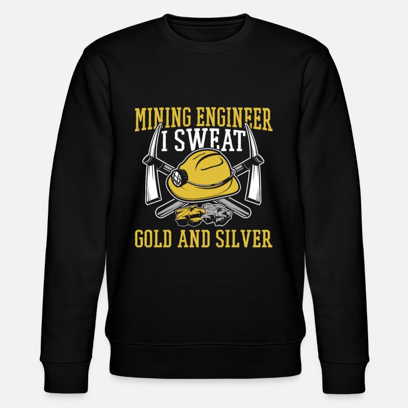 Engineer Cool Mining Engineer - Stanley/Stella CHANGER Unisex Organic Sweatshirt - black