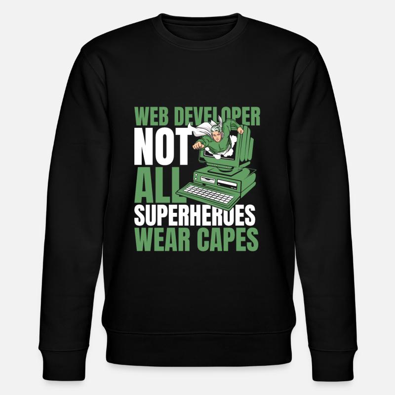 Web Developer Web Developer Superhero - Stanley/Stella CHANGER Unisex Organic Sweatshirt - black