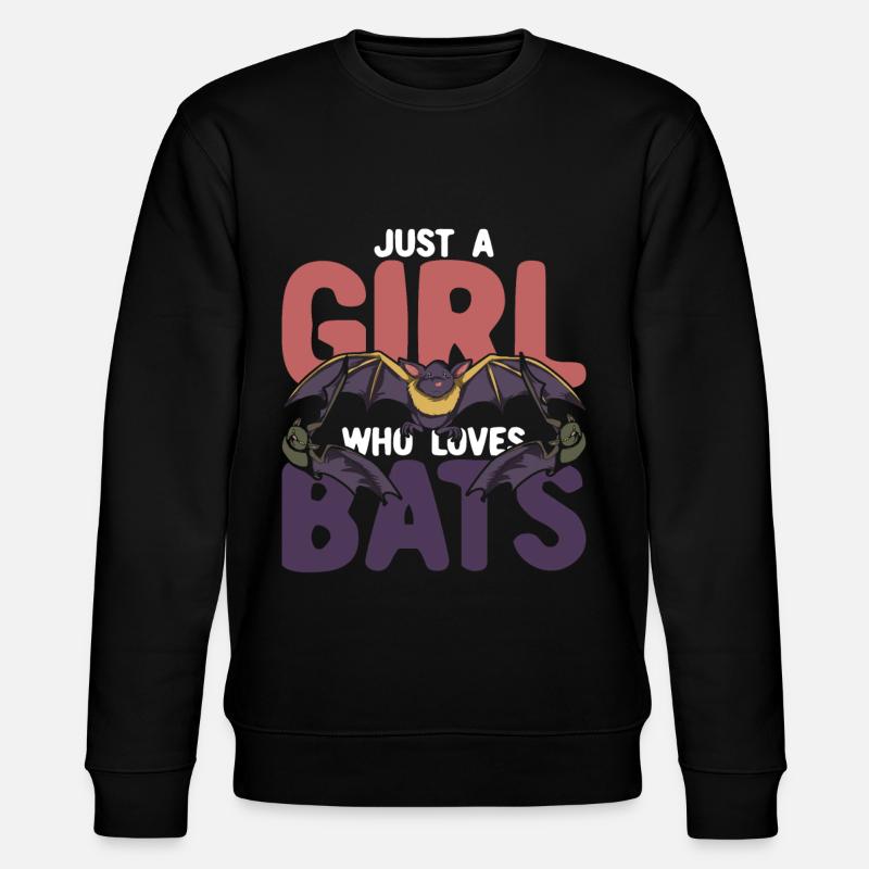 Tier Halloween Geschenk Mädchen Fledermaus - Stanley/Stella Unisex Bio-Sweatshirt CHANGER - Schwarz