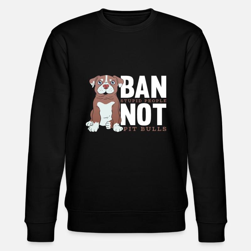 Pitbull Pitbull Verbot - Stanley/Stella Unisex Bio-Sweatshirt CHANGER  - Schwarz
