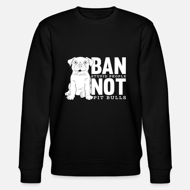 Pitbull Pitbull Verbot - Stanley/Stella Unisex Bio-Sweatshirt CHANGER  - Schwarz