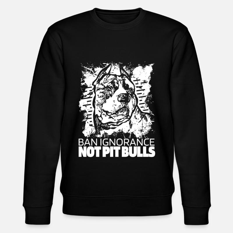 Pitbull Ignoranz Pitbull Verbot - Stanley/Stella Unisex Bio-Sweatshirt CHANGER  - Schwarz