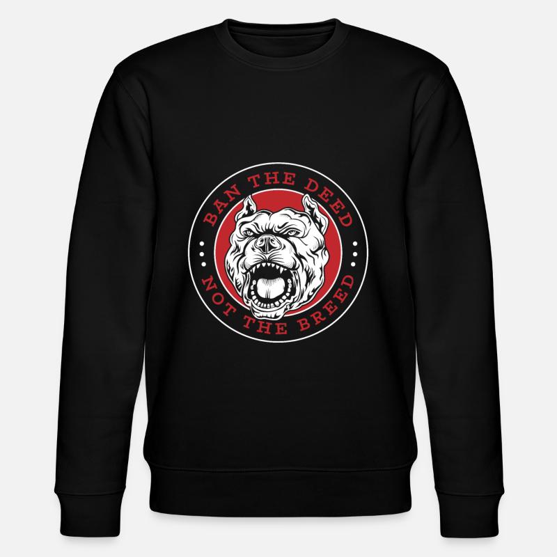 Pitbull Pitbull Verbot - Stanley/Stella Unisex Bio-Sweatshirt CHANGER  - Schwarz