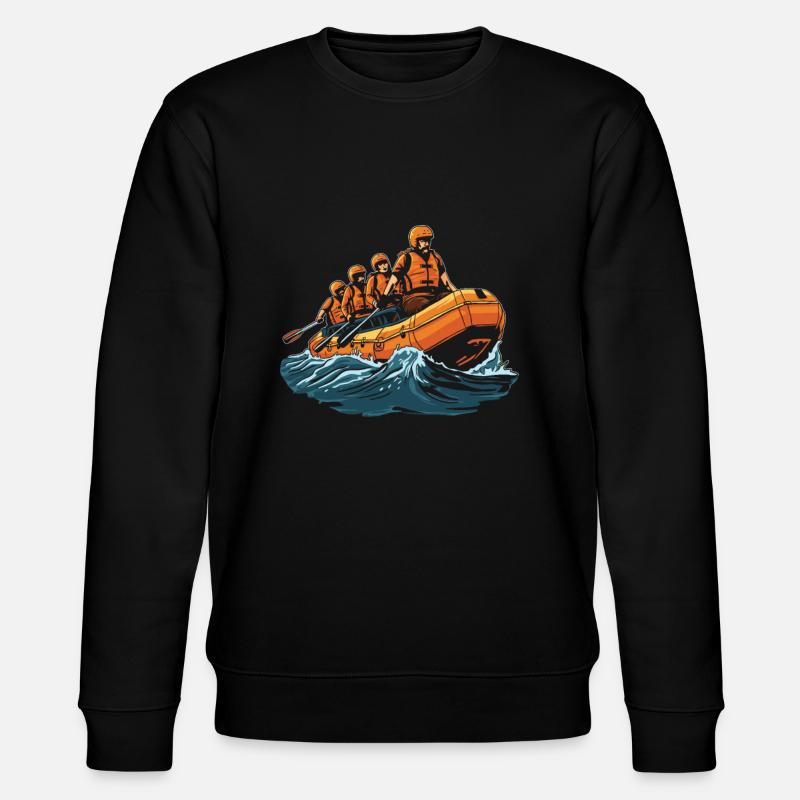Rafting - Stanley/Stella Unisex Bio-Sweatshirt CHANGER  - Schwarz