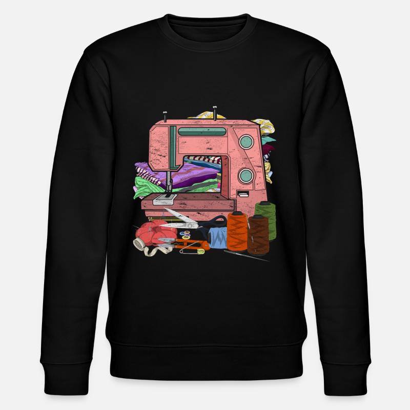 Machine à coudre rétro - Sweat bio CHANGER Stanley/Stella Unisexe - noir