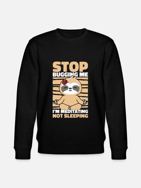 Sloth Sloth Yoga - Stanley/Stella CHANGER Unisex Organic Sweatshirt - black