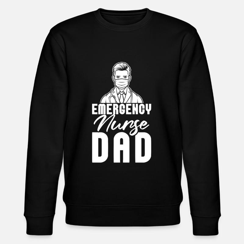 Krankenschwester Papa Notfallkrankenschwester - Stanley/Stella Unisex Bio-Sweatshirt CHANGER  - Schwarz