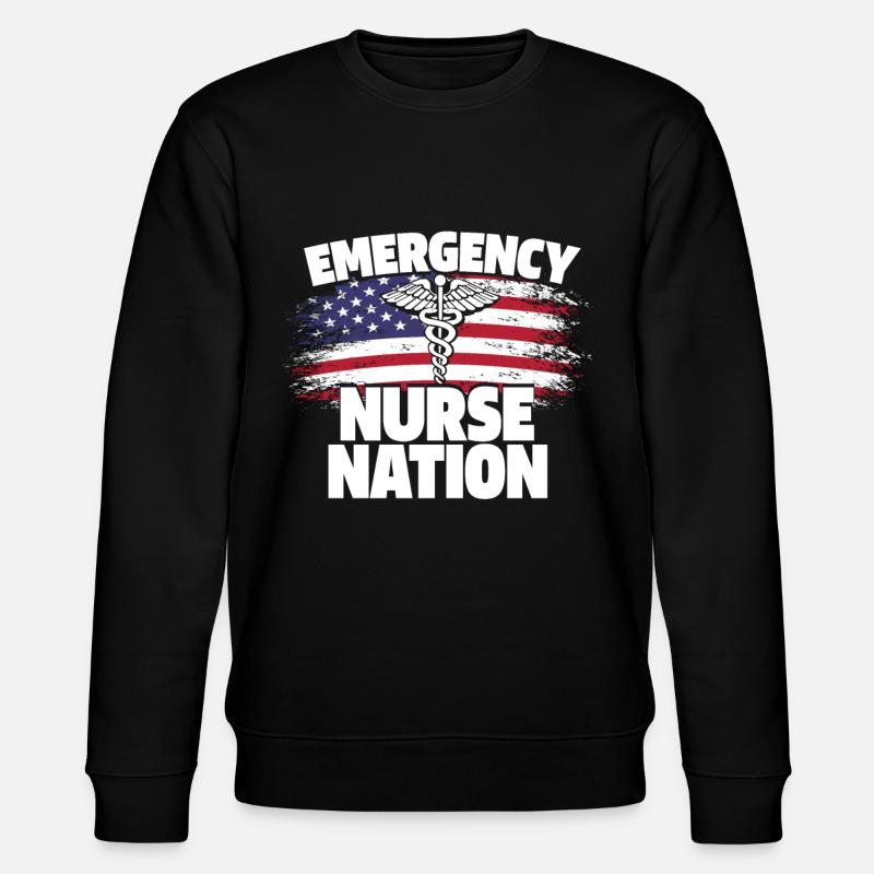 Infirmière drapeau des États-Unis - Sweat bio CHANGER Stanley/Stella Unisexe - noir