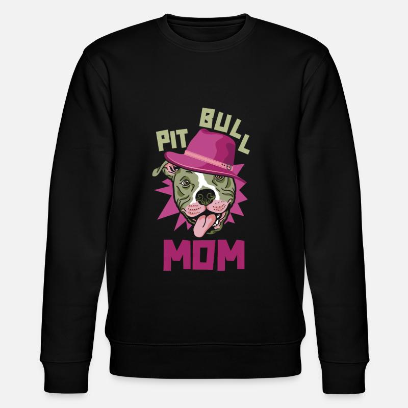 Pitbull Mutter Pitbull Verbot Mom - Stanley/Stella Unisex Bio-Sweatshirt CHANGER  - Schwarz