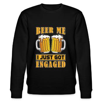 Bière Boire Mariage Proposition Cadeau Fiançailles - Sweat bio CHANGER Stanley/Stella Unisexe - noir - Devant - Nik (191cm) & Marisol (170cm)