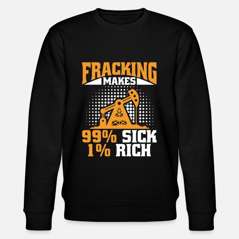 Ölfeld Bohrinsel Fracking - Stanley/Stella Unisex Bio-Sweatshirt CHANGER  - Schwarz