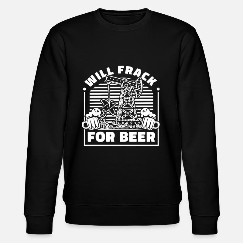 Ölfeld Bohrinsel Bier Fracking - Stanley/Stella Unisex Bio-Sweatshirt CHANGER  - Schwarz